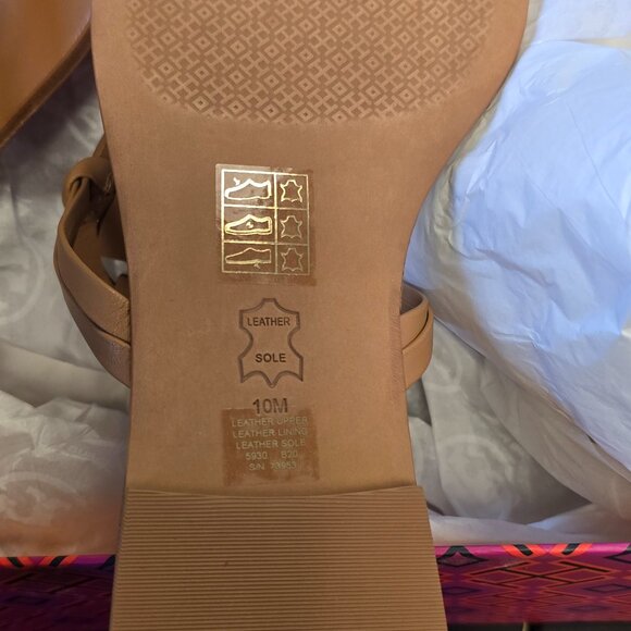 Tory Burch Crystal Miller Sandal Style 73953 Carmen Tan - Picture 4 of 7